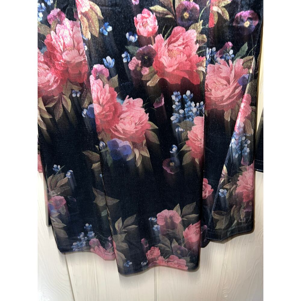The Pyramid Collection Tunic Top Womens Medium Velvet Whimsigoth Fairy Boho - Picture 6 of 9